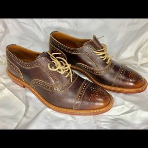 Allen Edmonds Strandmok brown leather wingtips
